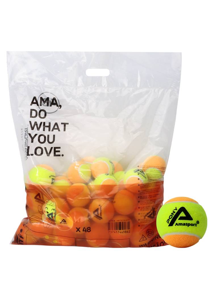 AMASPORT Arme Shi Children's Tennis Training Power Development Transition Children's Training Tennis Training Ball Red and Green Orange