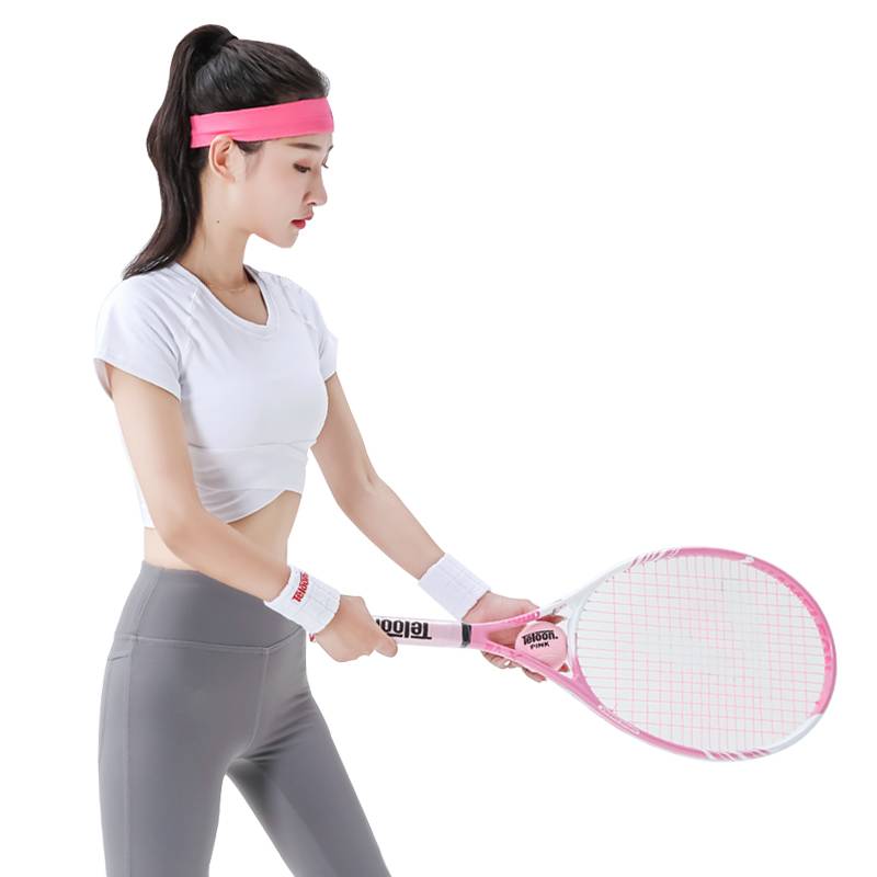 Tianlong Pink Tennis 2 can be tanks and seal listening to the two -person practice ball training tennis girl junior first learning gift