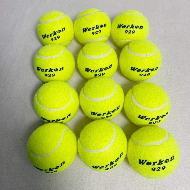 fluorescent green 929 short-duration tennis 12 tennis balls
