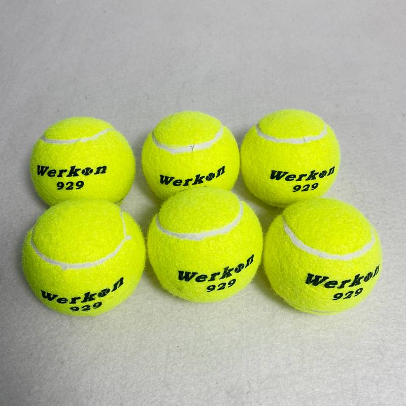 fluorescent green 929. Tennis training six tennis balls