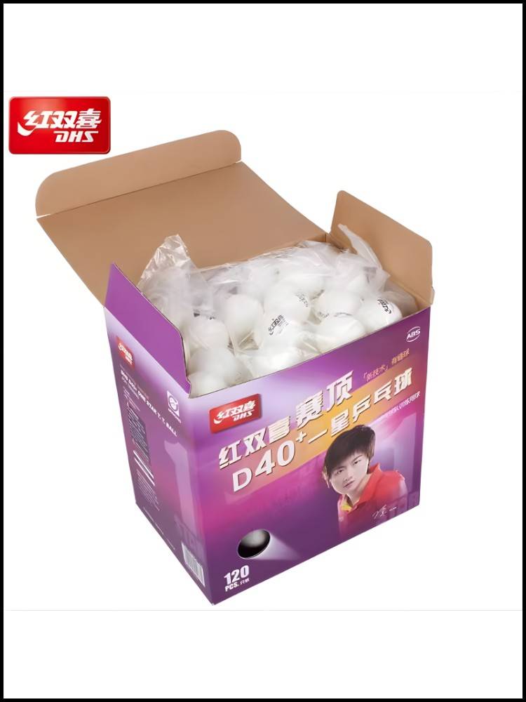 Red Double Hi DHS Red Double Happiness Top One Star Training Table Tennis Package 120 Packing yellow white