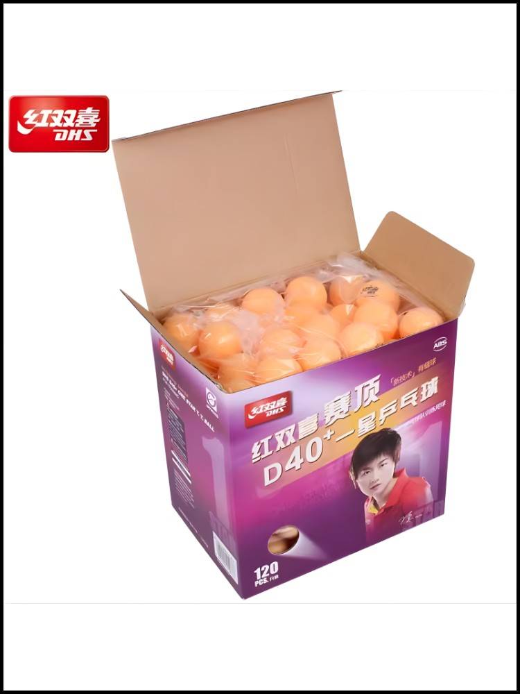 Red Double Hi DHS Red Double Happiness Top One Star Training Table Tennis Package 120 Packing yellow white