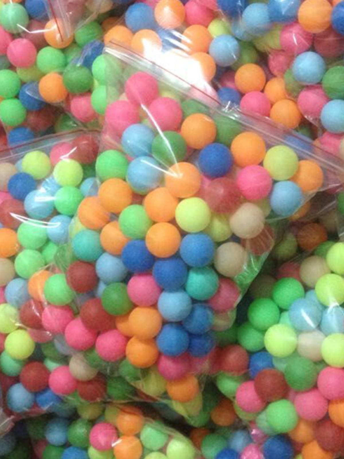 Fruits color table tennis small color ball spray ball spray motorcycle ball plastic lottery pet cat children child training device toys