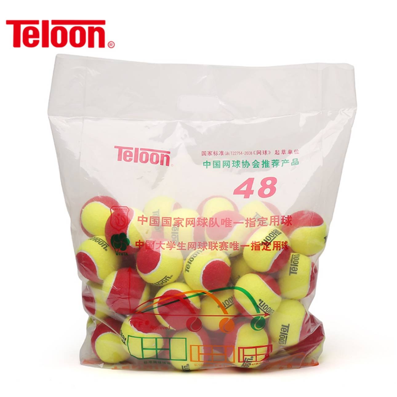 48 big red balls for 5-7 years