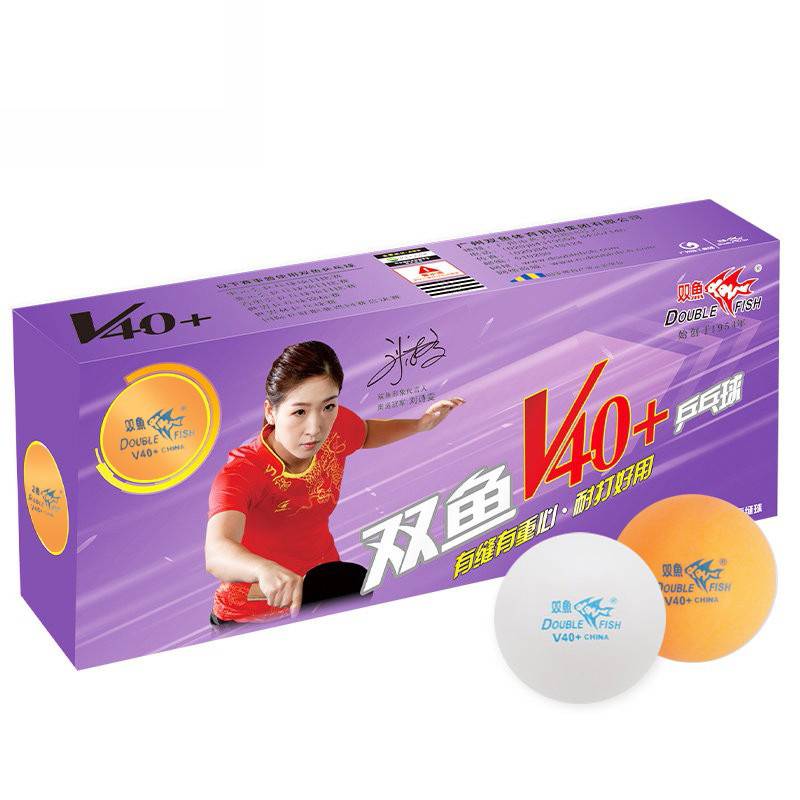 Pisces no -star yellow and white table tennis wings V40+polymer with sewing ball ABS training 10/box