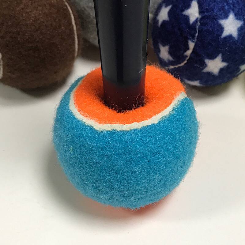 Blue with orange four tennis crosses