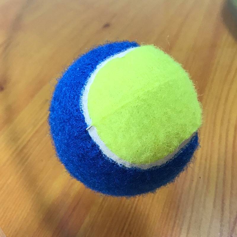 Double blue with green tennis