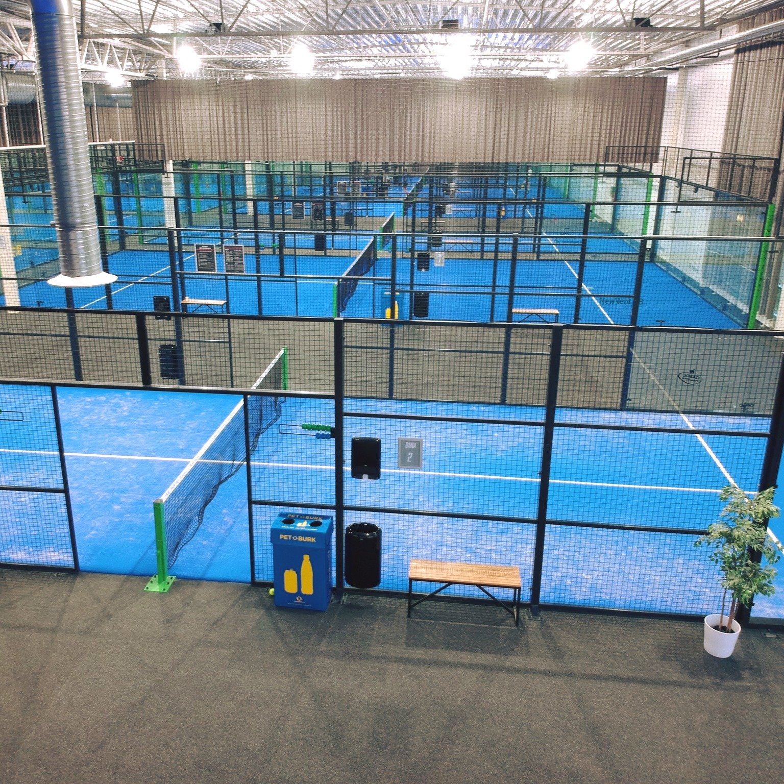 Outdoor artificial turf tennis court padel court