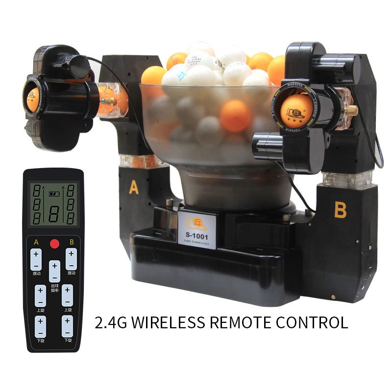 HUIPANG S1001 Automatic table tennis serve robot Two service heads.Two exits.