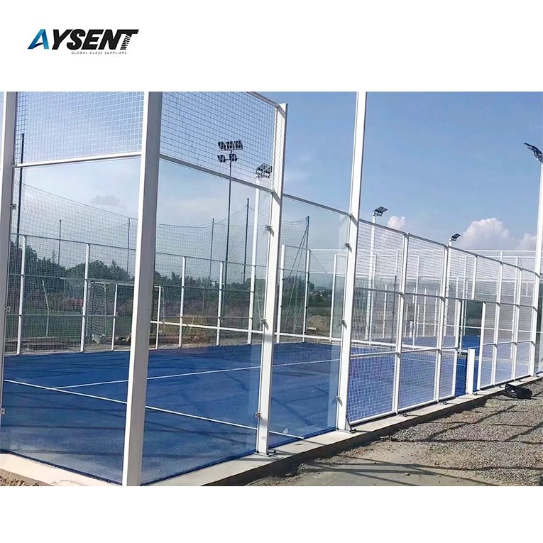 2024 New 12mm Tempered Glass For Indoor And Outdoor Enclosed Courts Paddel Tennis Court Portable Padel Court Panoramic