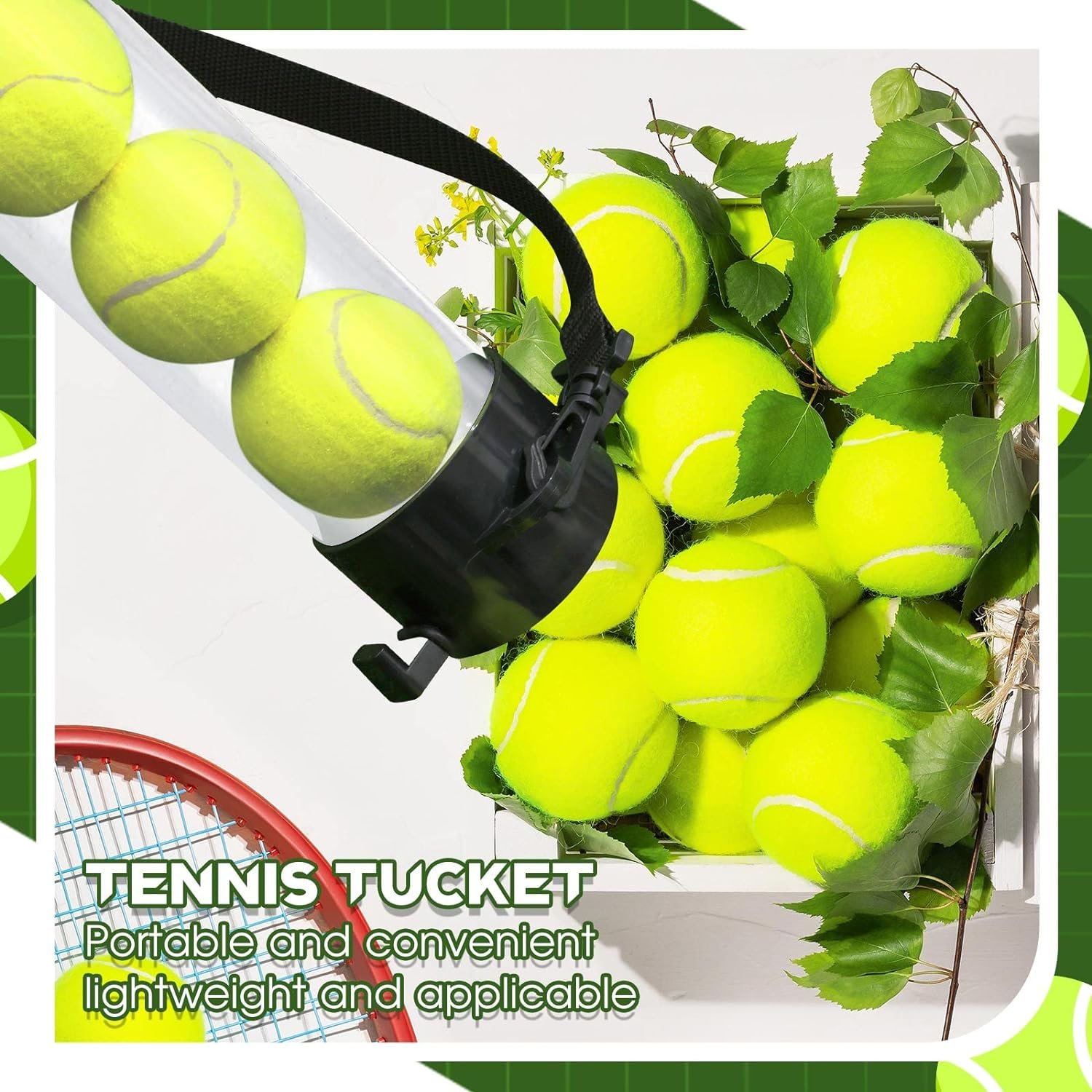 Tennis Ball Collector Tennis Ball Picker Portable Tube Easy Picking-Up Machine Practice Tennis Ball Picker