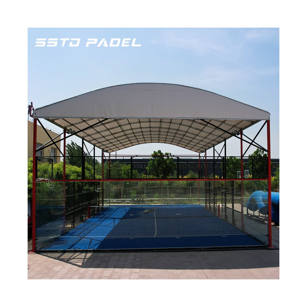 Durable Paddle Court Roof Panoramic Paddle Court Roof Professional Supplier Hot Dip Galvanized Padel Tennis Court Outdoor
