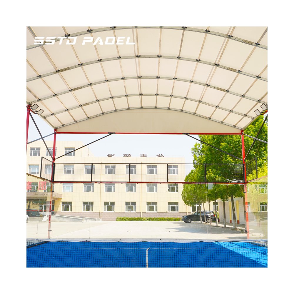 Durable Paddle Court Roof Panoramic Paddle Court Roof Professional Supplier Hot Dip Galvanized Padel Tennis Court Outdoor
