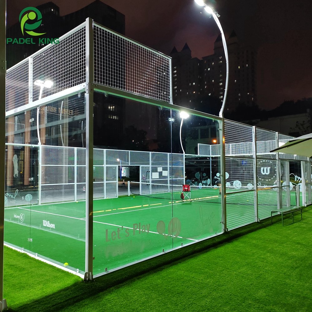 Super Colorful Artificial Grass Panoramic Padel Tennis Court With Padel Rackets Free Of Charge