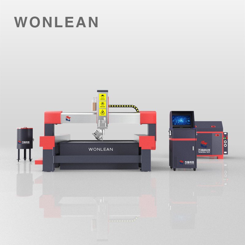 0.1mm cutting accuracy laminated glass cutting machine with loading system through water jet machine