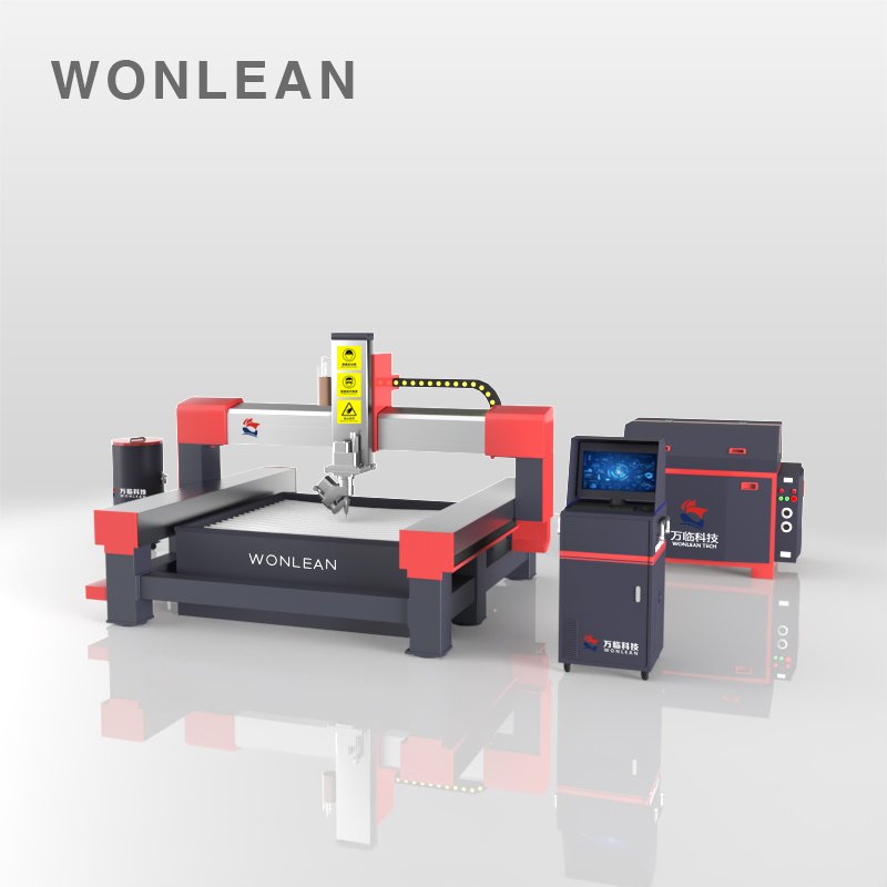 0.1mm cutting accuracy laminated glass cutting machine with loading system through water jet machine
