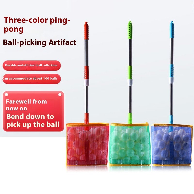 Huieson Direct Factory Sale Colorful Retractable Table Tennis Ball Machine Light Picker for Sports Practice & Recovery Basket