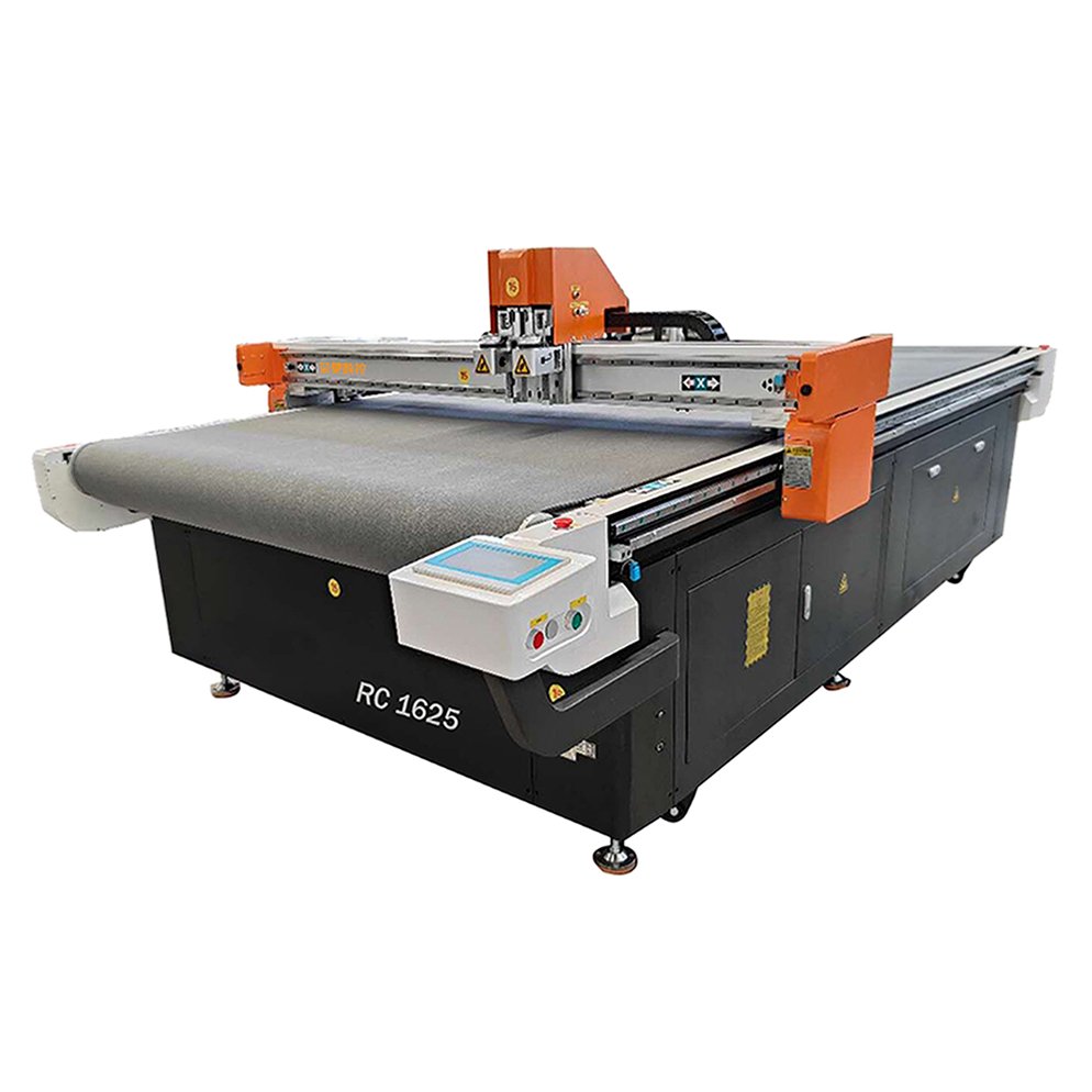 Rongchi automatic cnc eva die knife Table tennis rubber Sponge pad Sports fitness mat carbon fiber cloth cutting machine