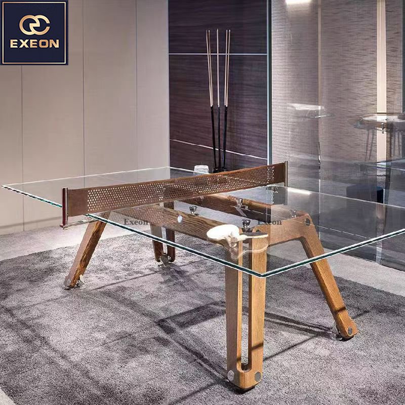 High-end Furniture Creative Standard Home Acrylic Table Tennis Villa Interior Design Luxury Glass Table