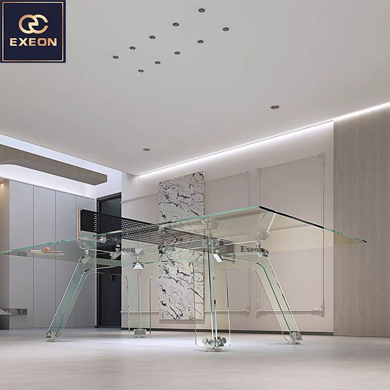 High-end Furniture Creative Standard Home Acrylic Table Tennis Villa Interior Design Luxury Glass Table
