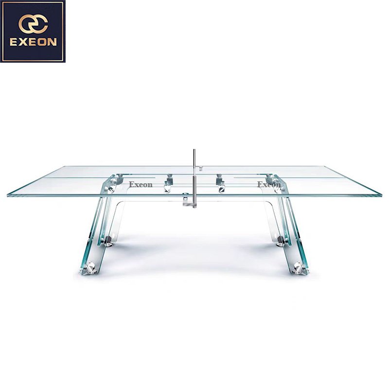 High-end Furniture Creative Standard Home Acrylic Table Tennis Villa Interior Design Luxury Glass Table