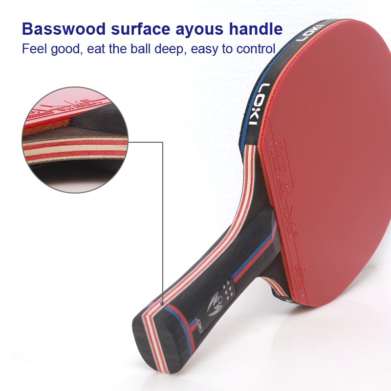Wholesale LOKI K series 6 star professional wood table tennis racket ping pong paddle bat