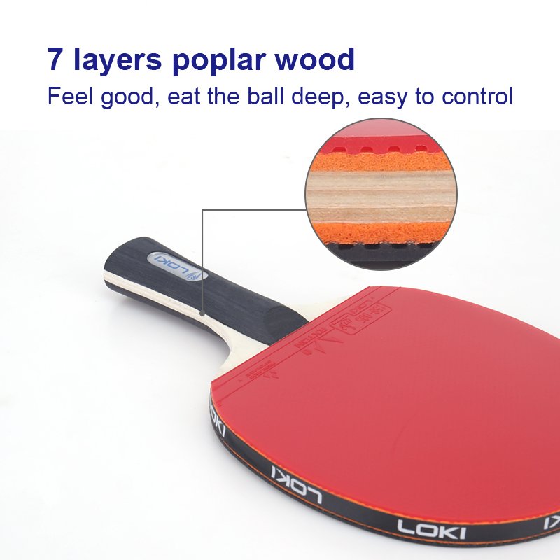 Loki 2024 Upgrade Ping Pong Paddle Set Of table tennis Racket Professional Custom Pure Wood Portable table tennis Set