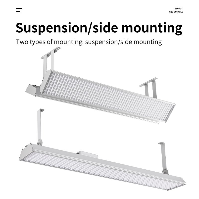 High Quality LED Badminton Court No Shadow Lamp Side Mounting Lamp Anti Glare table tennis Indoor Stadium Lamp Grille Lights