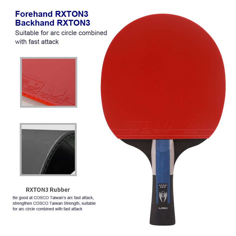 Loki 7 Star Competition High control Professional Table Tennis Paddle Cheaper Customized Carbon Table Tennis Racket