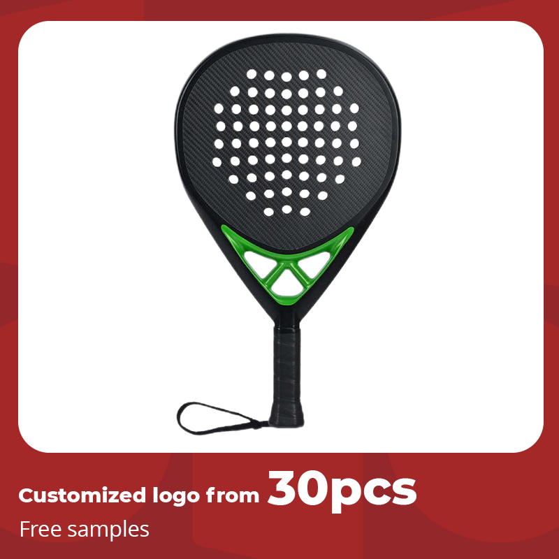 Low MOQ Premium Quality 3K Carbon Surface Padel Racket Professional Manufacturers Carbon Fiber Padel Racket