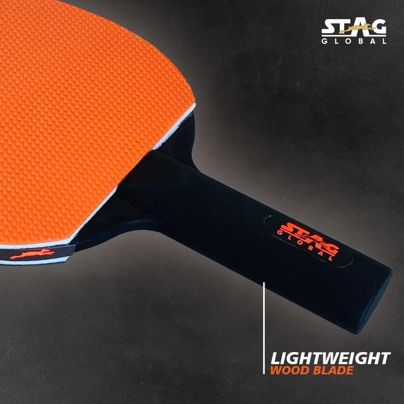 (New Launch) STAGGlobal Series 1 Table Tennis Racket Lightweight FUNPLAY & Beginners Multi-Color