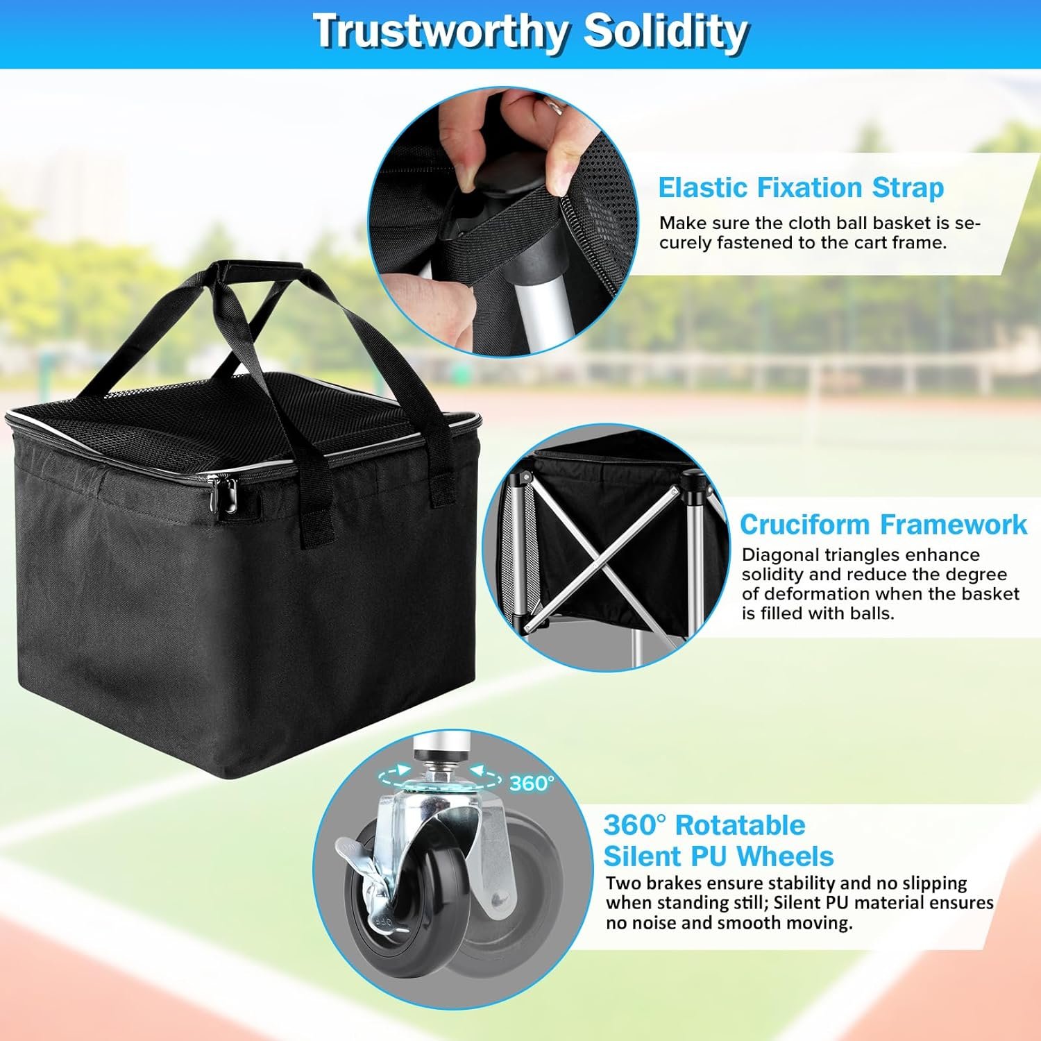TC03A Hot Selling Tennis Teaching Cart, Tennis Ball Cart Basket, Tennis Ball Cart Supplier In China
