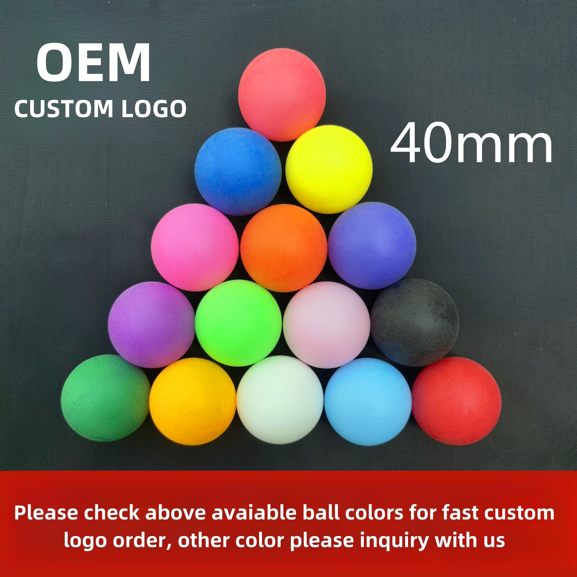 Custom Multi Colored Table Tennis Pingpong Balls Plastic 40mm Ping Pong Balls Drinking Game Beer Pong Balls Wholesale