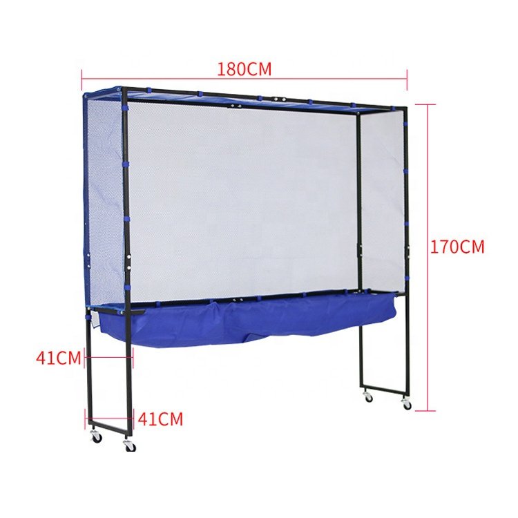 Konford Hot Sale Table Tennis Collection Net Set OEM Foldable Ping-Pong Pickup Catching Pingpong balls Net with Steel Hole Wheel