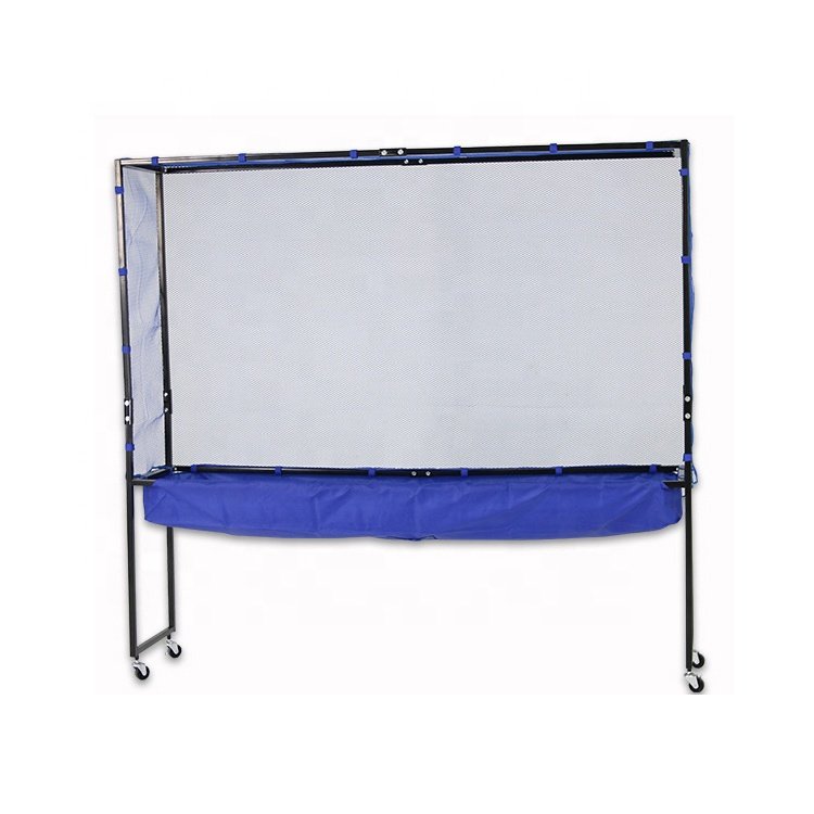 Konford Hot Sale Table Tennis Collection Net Set OEM Foldable Ping-Pong Pickup Catching Pingpong balls Net with Steel Hole Wheel