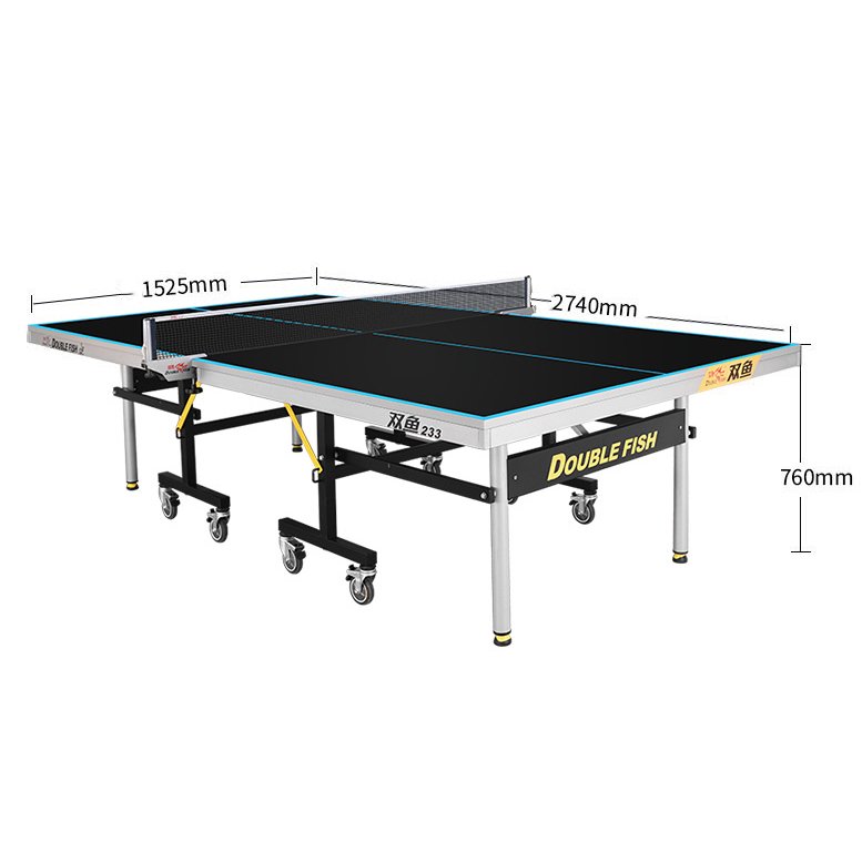 233 WTT OFFICIAL Standard Black surface 25mm Mdf Board Foldable Table Tennis Ping Pong Billiard Table