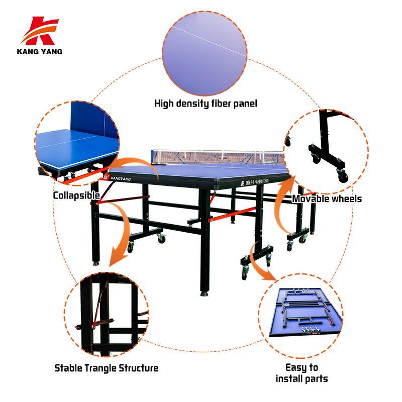 China manufacturer direct supply upgraded table tennis table with brake