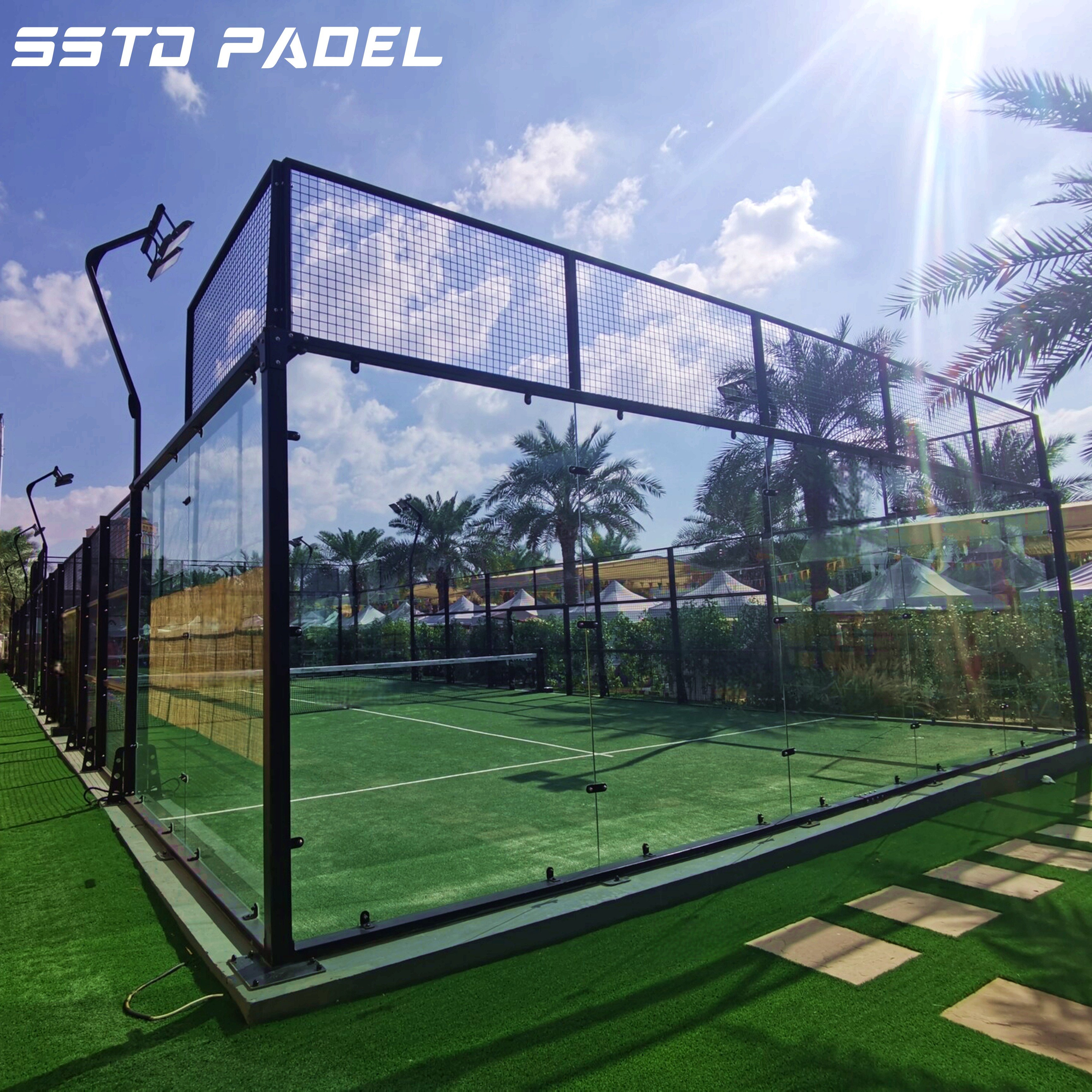 2024 New Design paddle court wholesale Panoramic Padel Tennis Court Paddle Tennis Platform Court company cancha de padel PANORAM