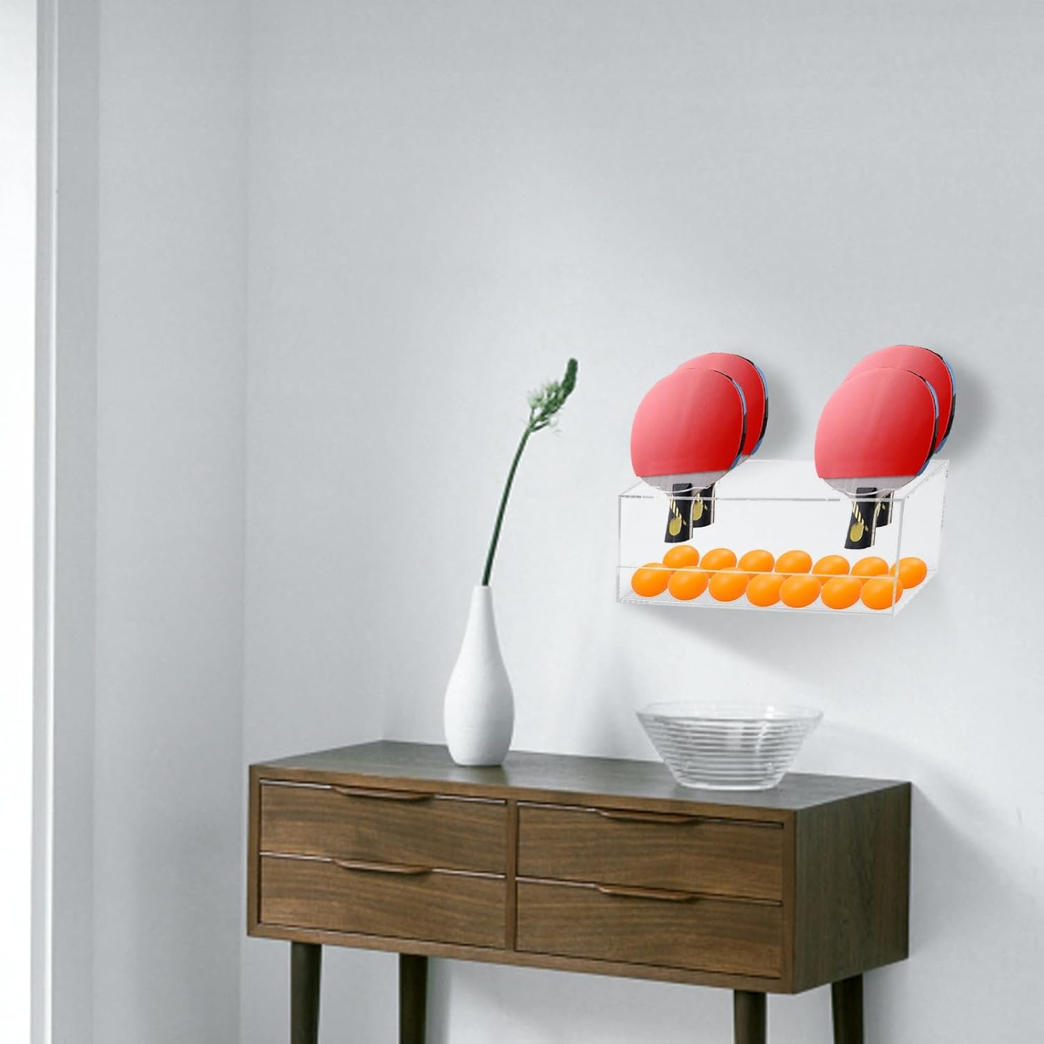 Acrylic Ping Pong and Table Tennis Storage Rack