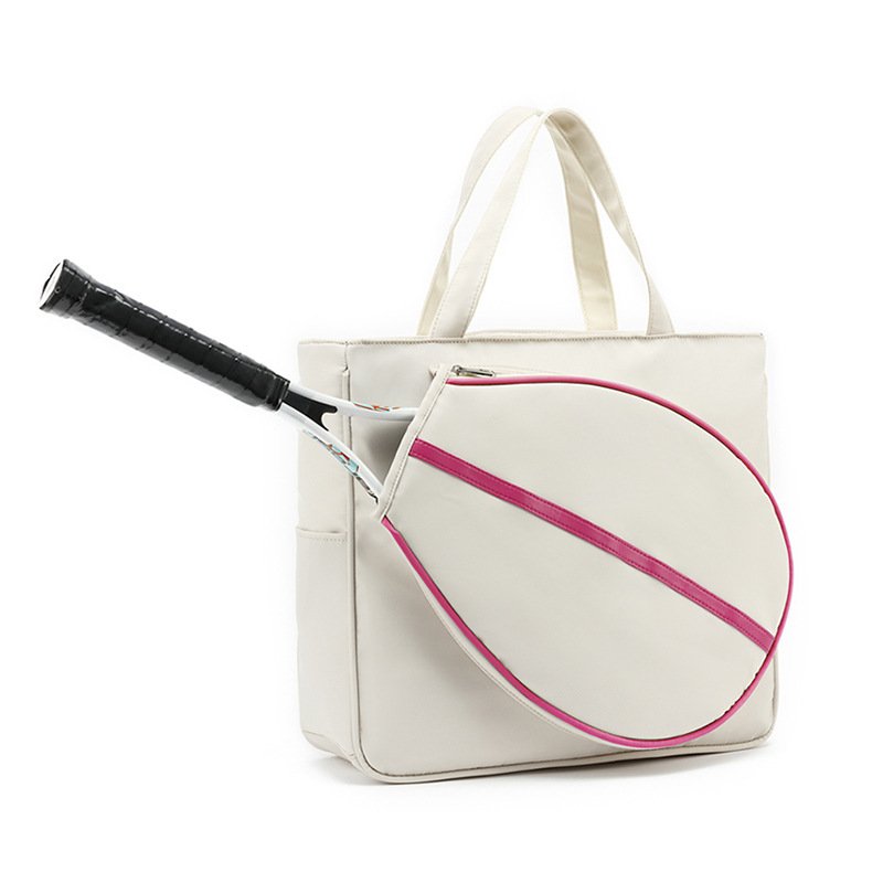 2023 Fashion PU Leather Canvas Sports Tote Shoulder Gym Beach tennis Badminton Unisex Racket Bag Pickle Ball For Paddles