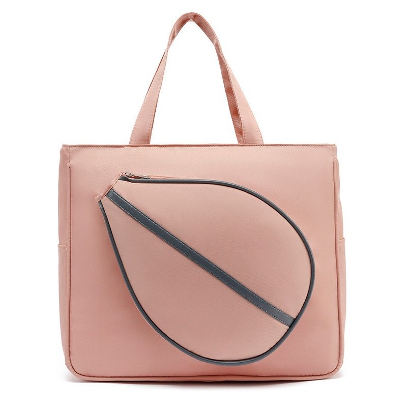 2023 Fashion PU Leather Canvas Sports Tote Shoulder Gym Beach tennis Badminton Unisex Racket Bag Pickle Ball For Paddles