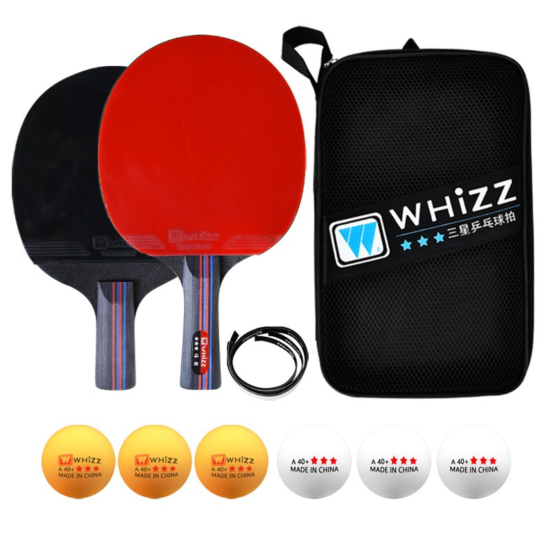 table tennis racket professional black carbon handle table tennis racket set
