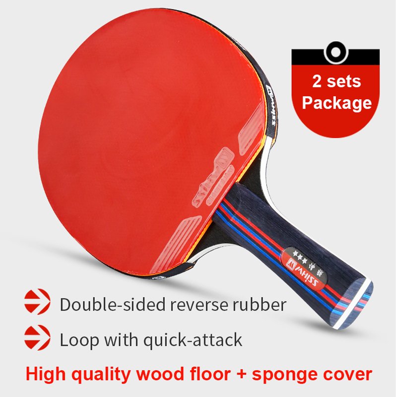 table tennis racket professional black carbon handle table tennis racket set