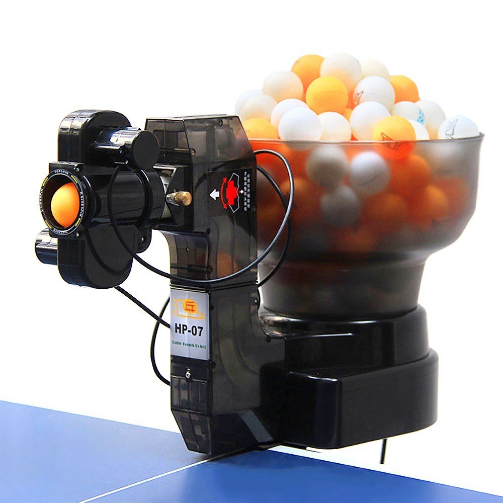 Table Tennis Robot Ping Pong Ball Machine Serves 40mm Regulation Ping Pong Balls Automatic Table Tennis Machine for Training Sol