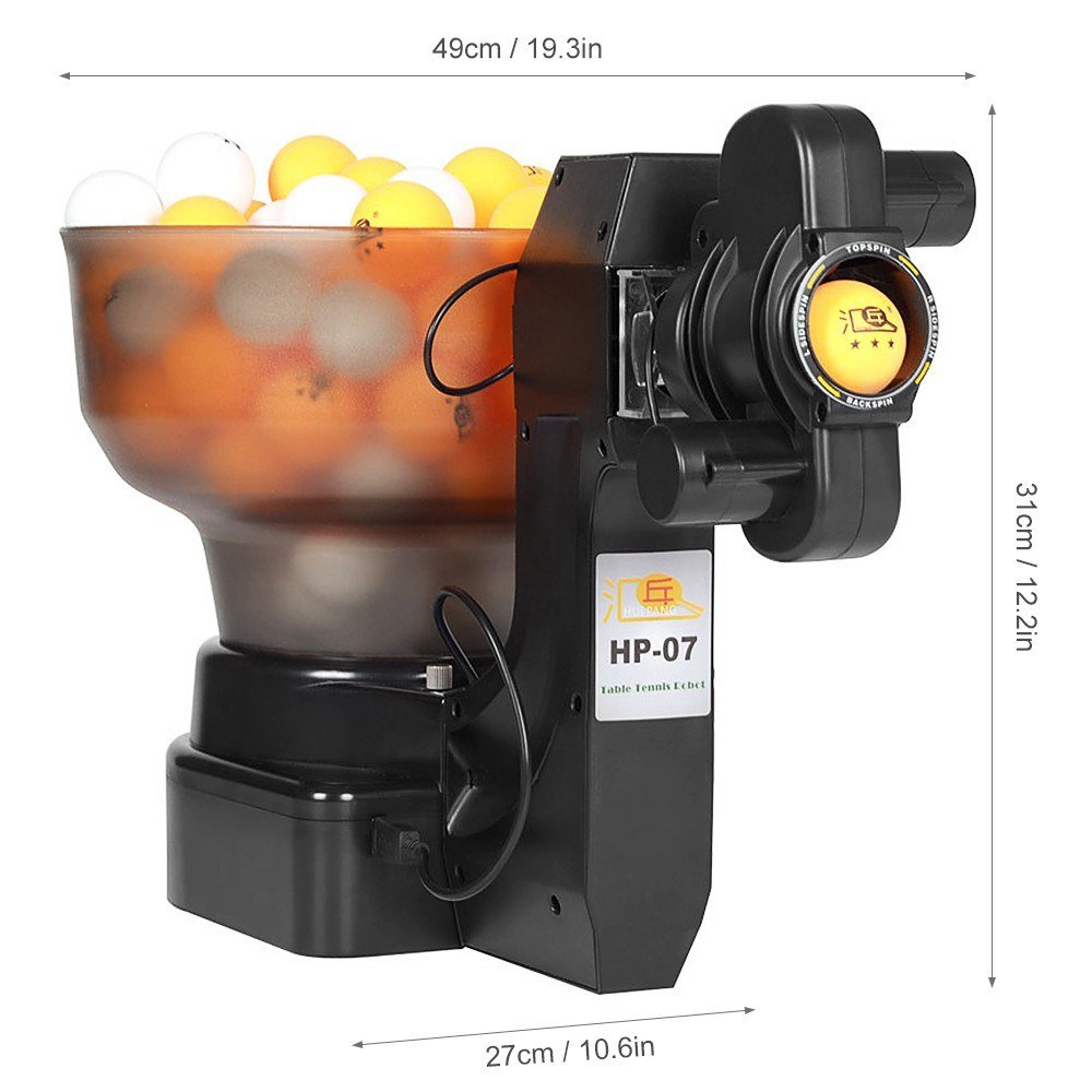Table Tennis Robot Ping Pong Ball Machine Serves 40mm Regulation Ping Pong Balls Automatic Table Tennis Machine for Training Sol