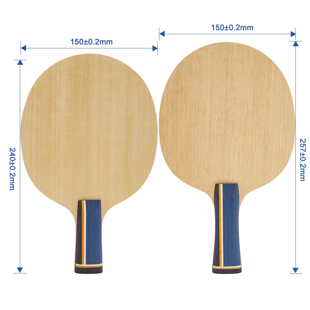Ayous Wood 7 Layer Pure Wood Table Tennis Racket Base Plate Fast Break Long Handle Blade