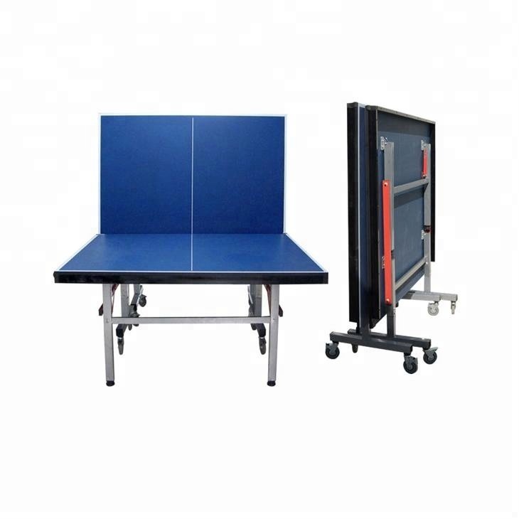 Konford Hot Supply 18/25mm Table Tennis OEM Custom Foldable Ping-Pong Tables With Wheels For Sports Training Pingpong Equipment