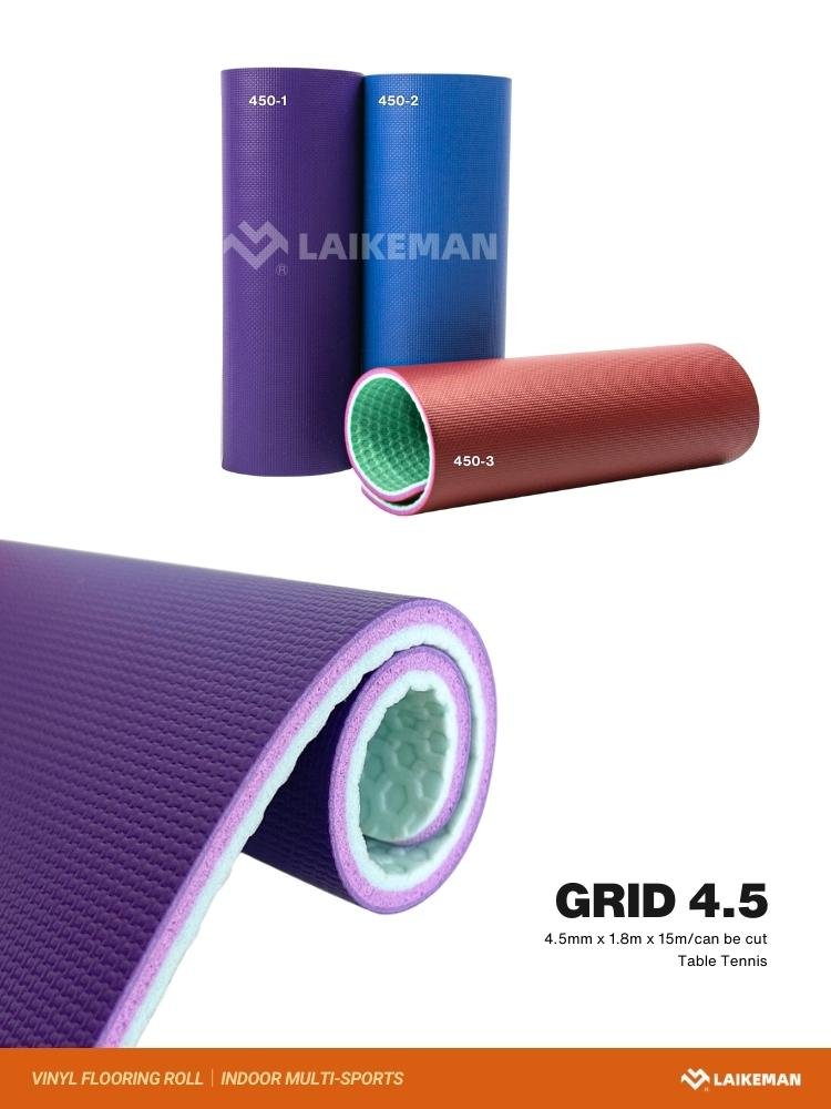 Laikeman Factory wholesale high-quality sports floor sheet for indoor table tennis court flooring vinyl
