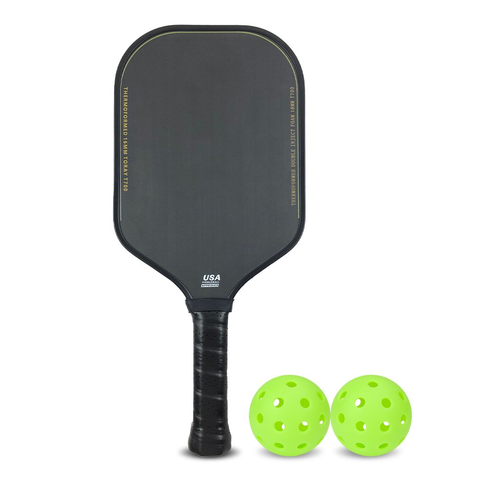 Double Inject Foam Pickleball Paddle Racket Toray T700 Friction Thermoformed Carbon Fiber Pickleball Paddle
