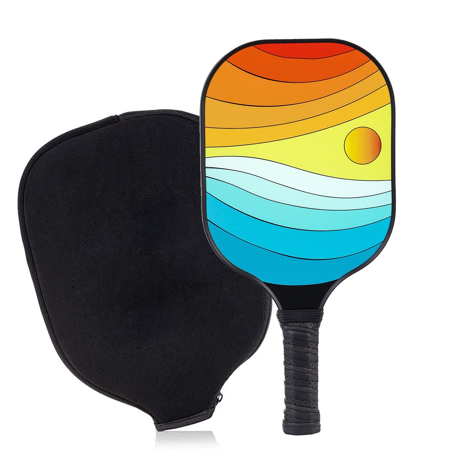 New Arrival Glass Fiber Pick Racket 2 Glass Fiber Rackets +4 Balls +1 Storage Bag +2 Cold Towel